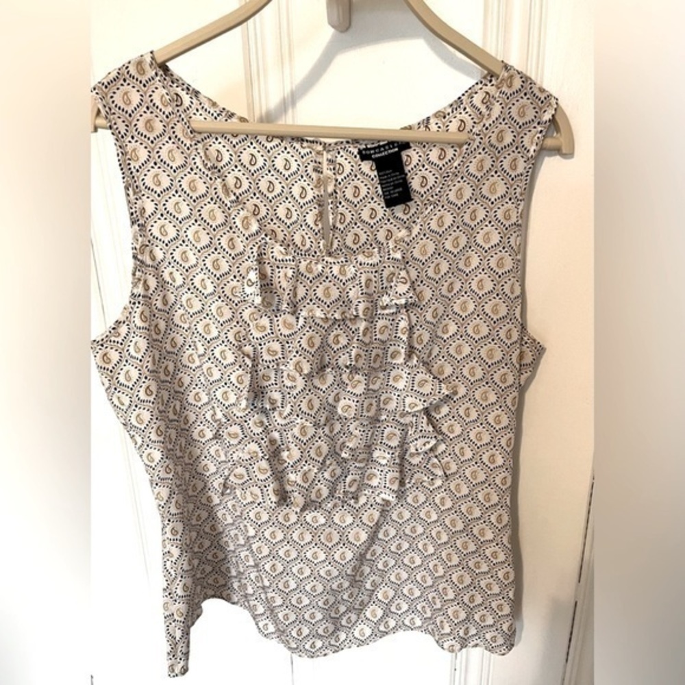 Doncaster Collection 100% silk sleeveless shirt